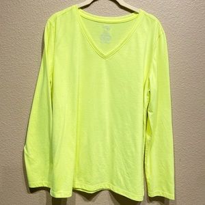 Danskin Yellow Long Sleeve Athletic Shirt